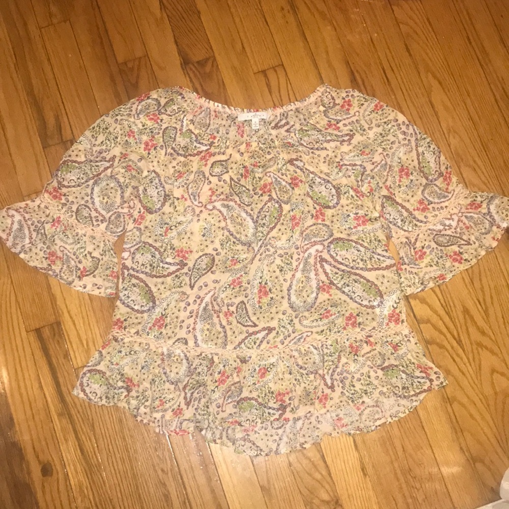 Flower Ruffle Blouse